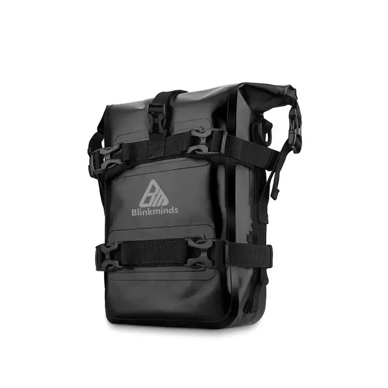 Multi functional riding bag with motorcycle bumper edge protection, large capacity PVC backpack, waterproof shoulder bag