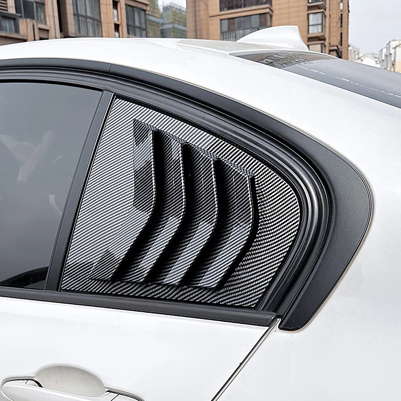 

Car Carbon Fiber Color Rear Window Triangle Louver Shutter Panel Cover Trim For BMW 3 Series F30 2013-2019 Exterior Accessories