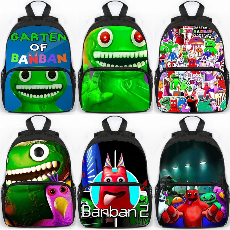 

Garten of Banban Cartoon Game Backpack for Girls Boys Children Anime Backpacks Large Capacity Schoolbag Kids Zipper Rucksack