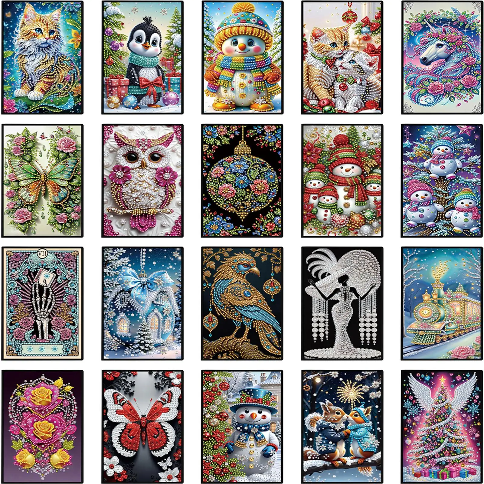 

50-Page A5 Size Diamond Painting Diary Book Diamond Painting Notebook Set for Adults Beginners Holiday Birthday Gift