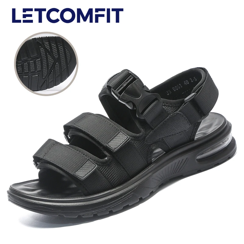 

LETCOMFIT Men's Casual Shoes Summer New Fashion Wear-Resistant Breathable Non-Slip Slippers Outdoor Slip-On Quick-Dry Sandals