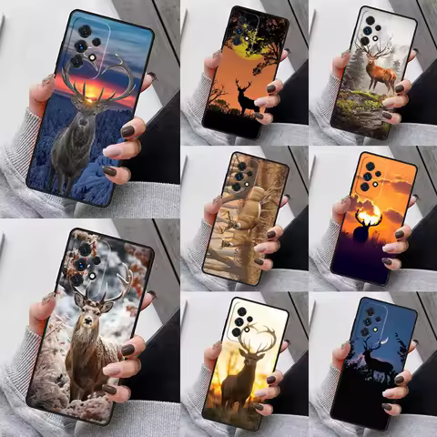 Deer Hunting Animal Phone Case For Samsung Galaxy S23 S21 S20 FE S24 S22 Ultra Note20 S10 S9 S8 Plus A40 A52 A12 A13 A53