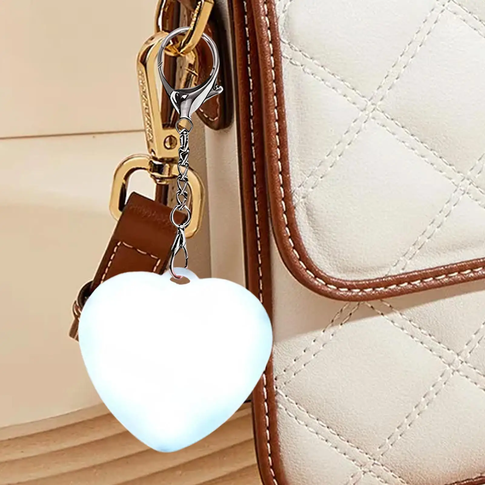 Heart Shape Purse Light, Automatic Touch Sensor LED Bag Light for Travel & Business Trip, Girlfriend Daughter, Home Accessory