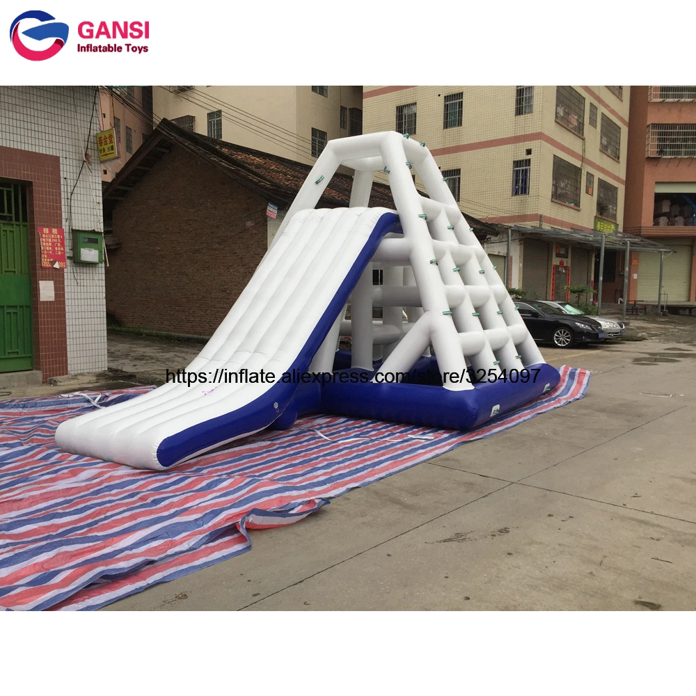 Aqua Park Triangle Iceberg Tower Slides Commercial Inflatable Water Slide For Adult