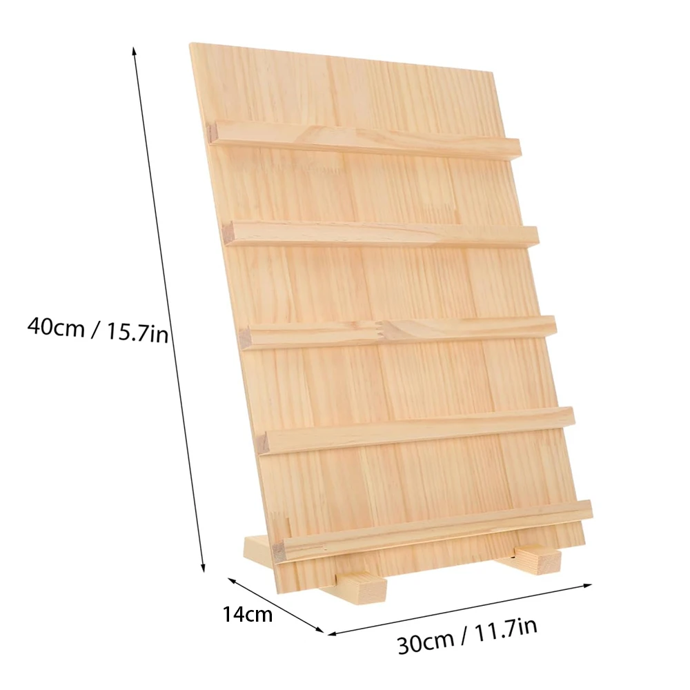 Wooden Jewelry Display Stand Earring Bangle Display Holder Card Holder Jewelry Organizer Detachable Earring Storage 5 Layers