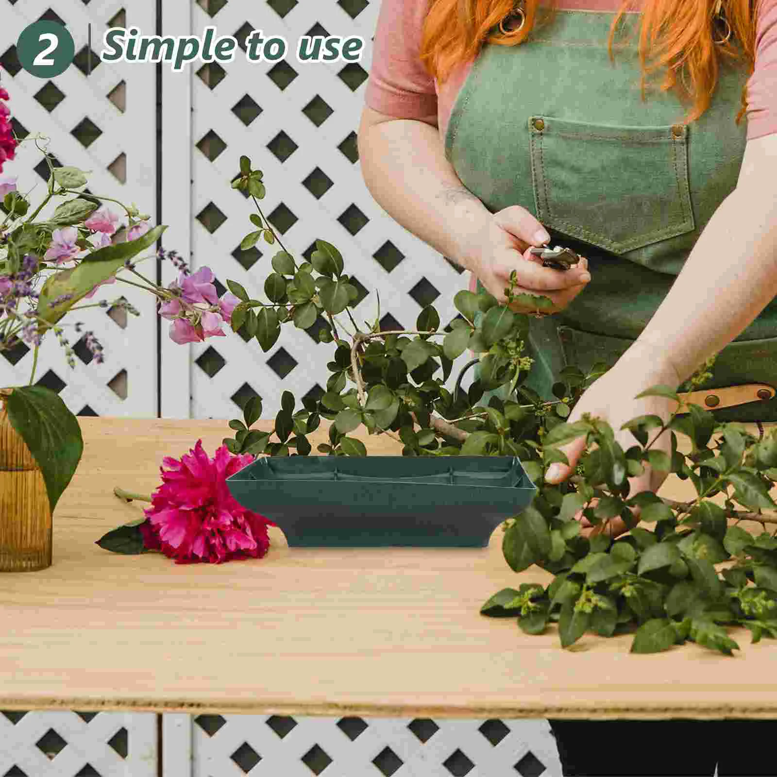 2 pezzi porta fango per fiori vassoio in schiuma floreale supporto per piante disposizione ciotola contenitori per organizzare ciotole materiale per fioristi plastica