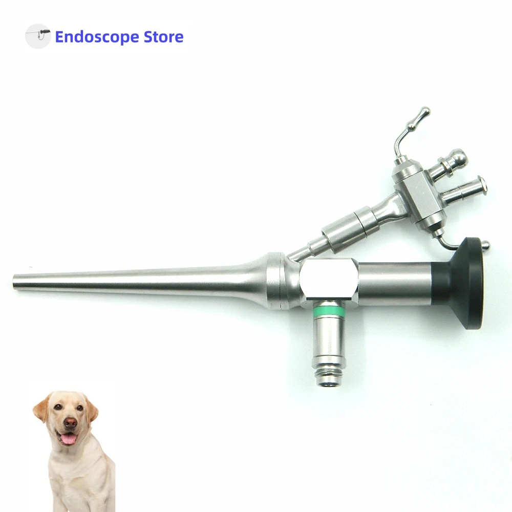 Medical Veterinary Vets Pets Dogs Cats Ear Rigid Endoscope Optics Otoscope Otoscopy Examination Surgery Small Animal Hospital