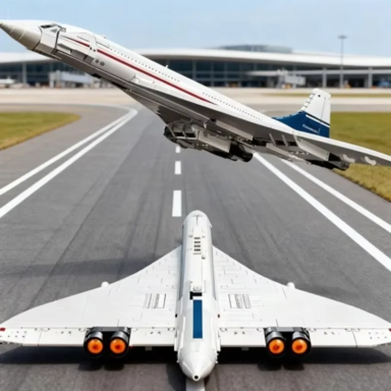 

2083pcs Supersonic Jet Airplane Building Blocks, Iconic Delta Wing Aircraft Model DIY Toy Gift for Kids Boys