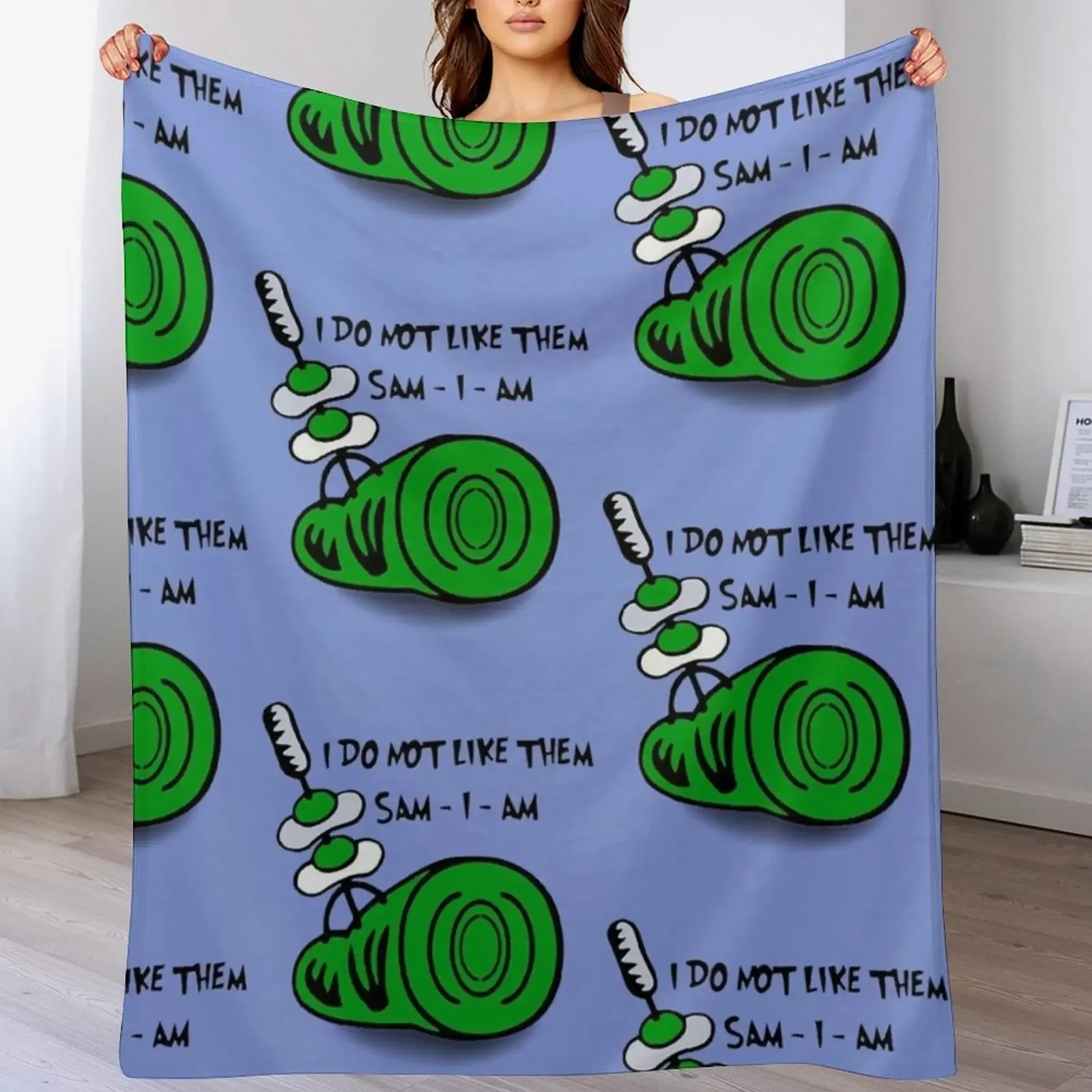 

Green Eggs and Ham, I Do Not Like Them Throw Blanket Versatile Cozy Throw Blanket for All Occasions