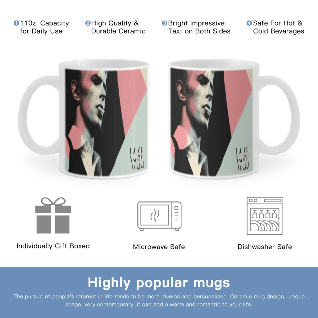 

Star Single D-Davids Bowies Free shipping Ceramic Cup Coffee Oatmeal Breakfast Cup Creative Personality Mug