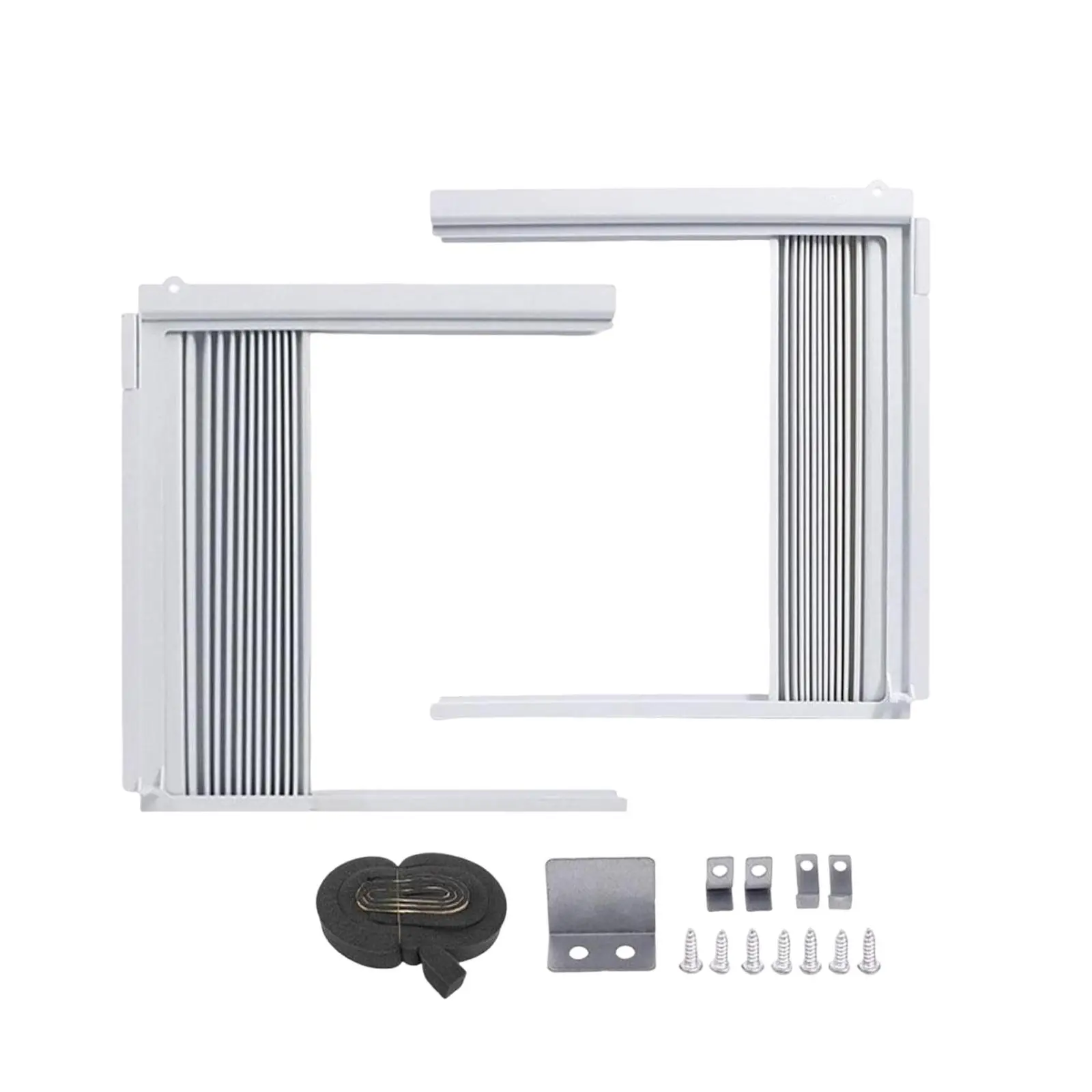 Insulation Panels Kit Window AC Side Panels with Frame Low Noise Vibration Seal Strip for Air Conditioning Window Sealing
