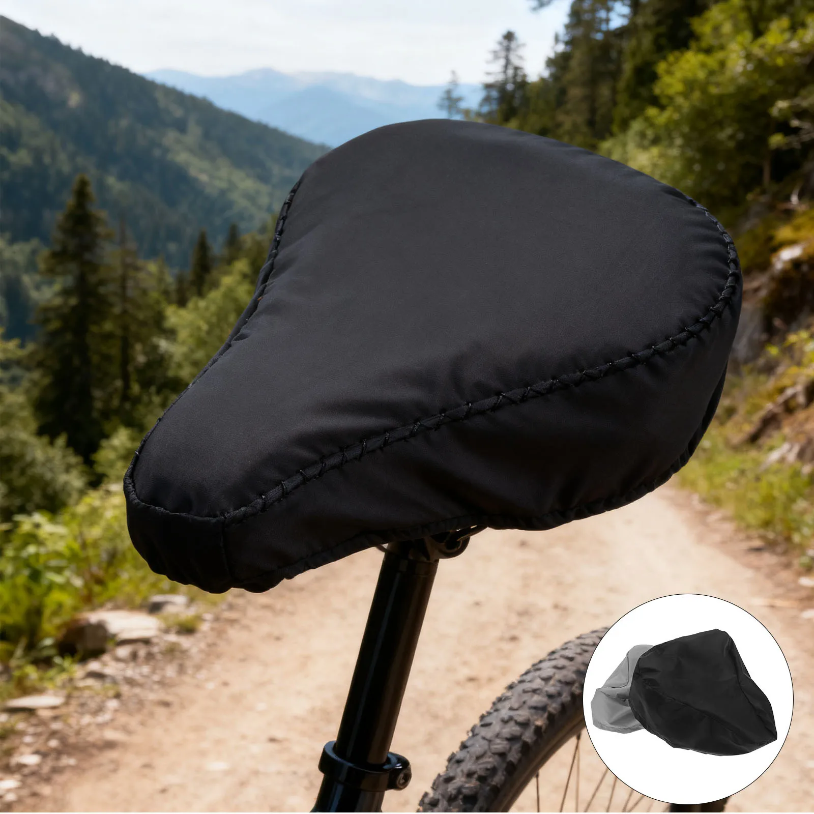 

2Pcs Waterproof Bike Seat Cover Dustproof Bicycle Saddle Protector Drawstring 24x27cm for Road Mountain Electric Bikes Outdoor