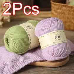 2Pcs 100% Wool Yarn Hand knitting lana Crochet Yarn knit line for Sweater hat sock blanket scarf Crocheting thread amigurumi