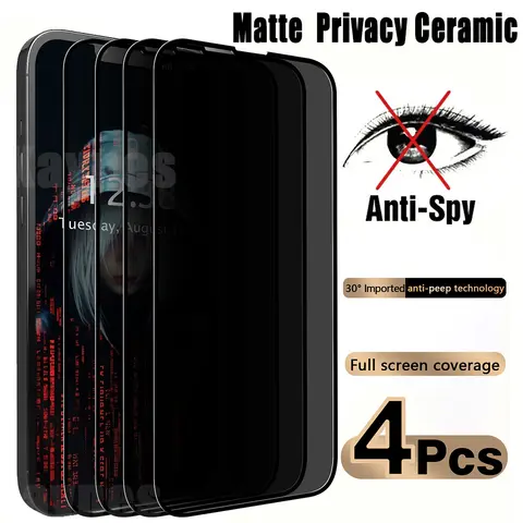 Matte Ceramic Privacy Screen Protectors For Xiaomi Poco X5 X6 X3 Pro F3 F5 M3 M6 Pro M5S C65 Mi 11T Pro Anti-spy Film Not Glass