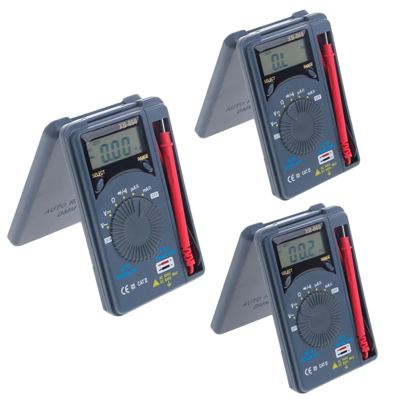 Mini Auto Lcd Voltímetro Tester Ferramenta para Pocket Digital Multime Drop Shipping Xb866