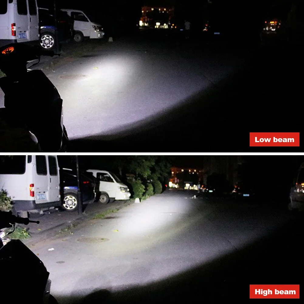 عالية السطوع H4 LED موتو ضوء مرحبا لو شعاع ضوء لمبة دراجة نارية Led المصباح 6500K 12 فولت 1530 COB رقائق IP68 BA20D LED لمبة