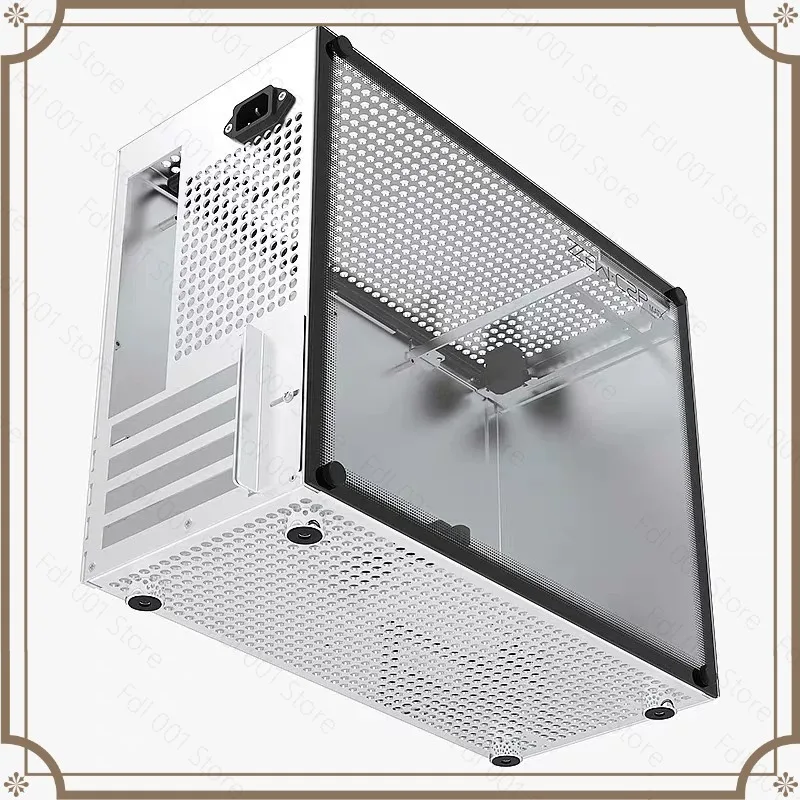 C2P MATX ITX Small Case All Aluminum Case Glass Side Transparent ATX Power K88 Mini Computer Case