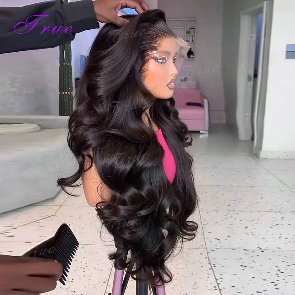 30 40 Inch Body Wave Human Hair Wigs Brazilian 13x6 Hd Transparent Lace Frontal Wig Wet And Wavy Lace Front Human Hair Wig Natural Black