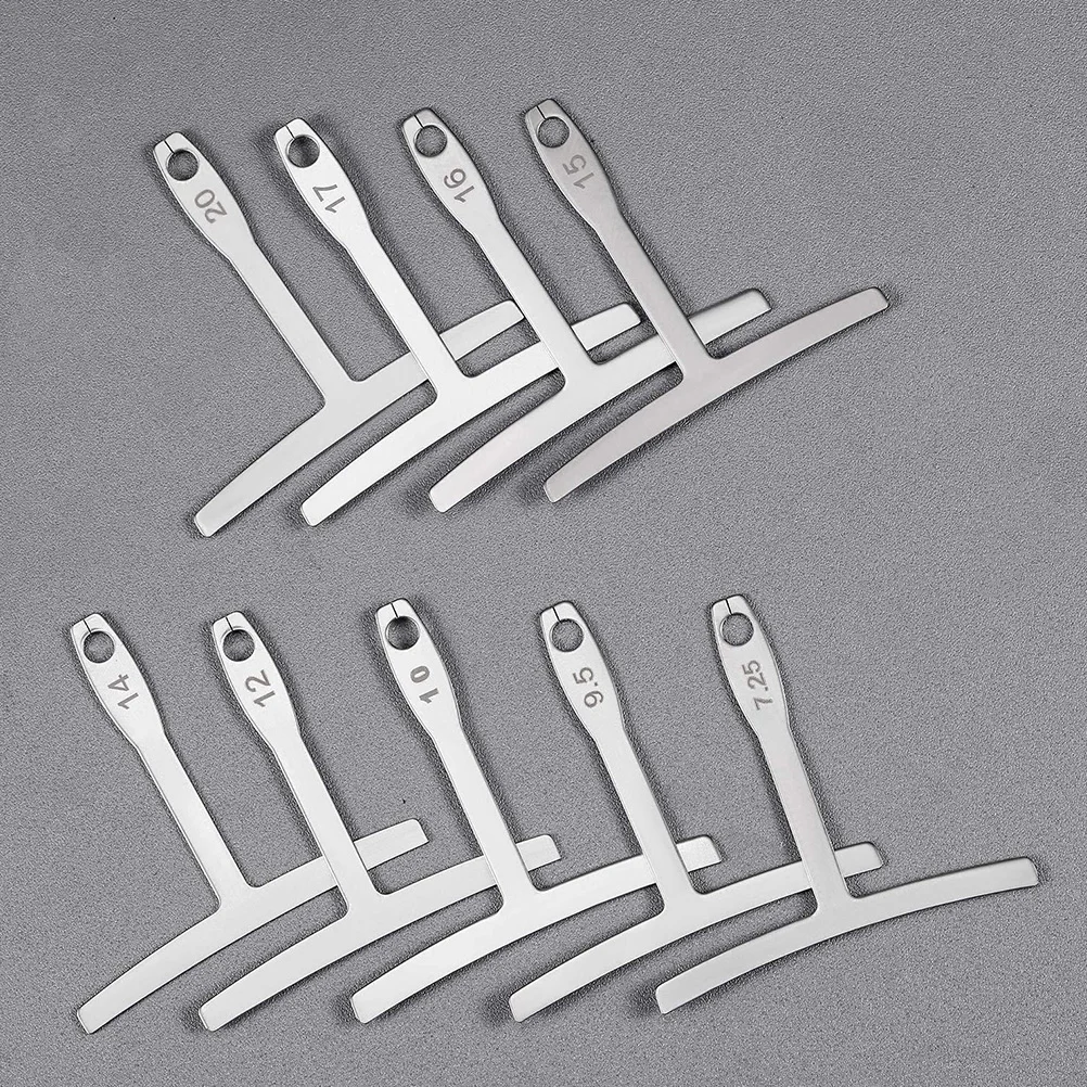 

1 set 1 Set Stainless Steel Guitar Measuring Tool Professional Feeler Gauge Ruler For Neck Flatness String Distance Under String