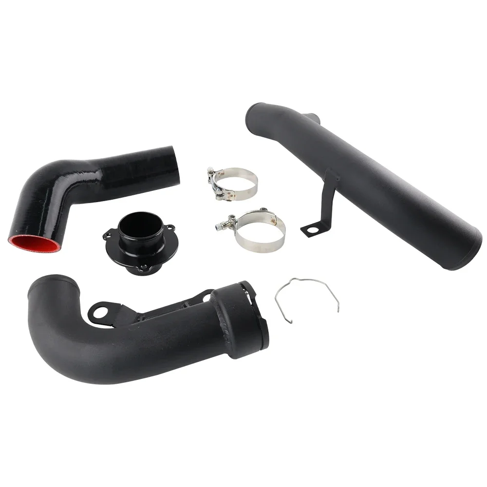 Wrinkle black Aluminum Turbo Discharge Pipe Conversion Kit Fit For VW R20 Golf MK5 MK6 Scirocco R 2006-2008