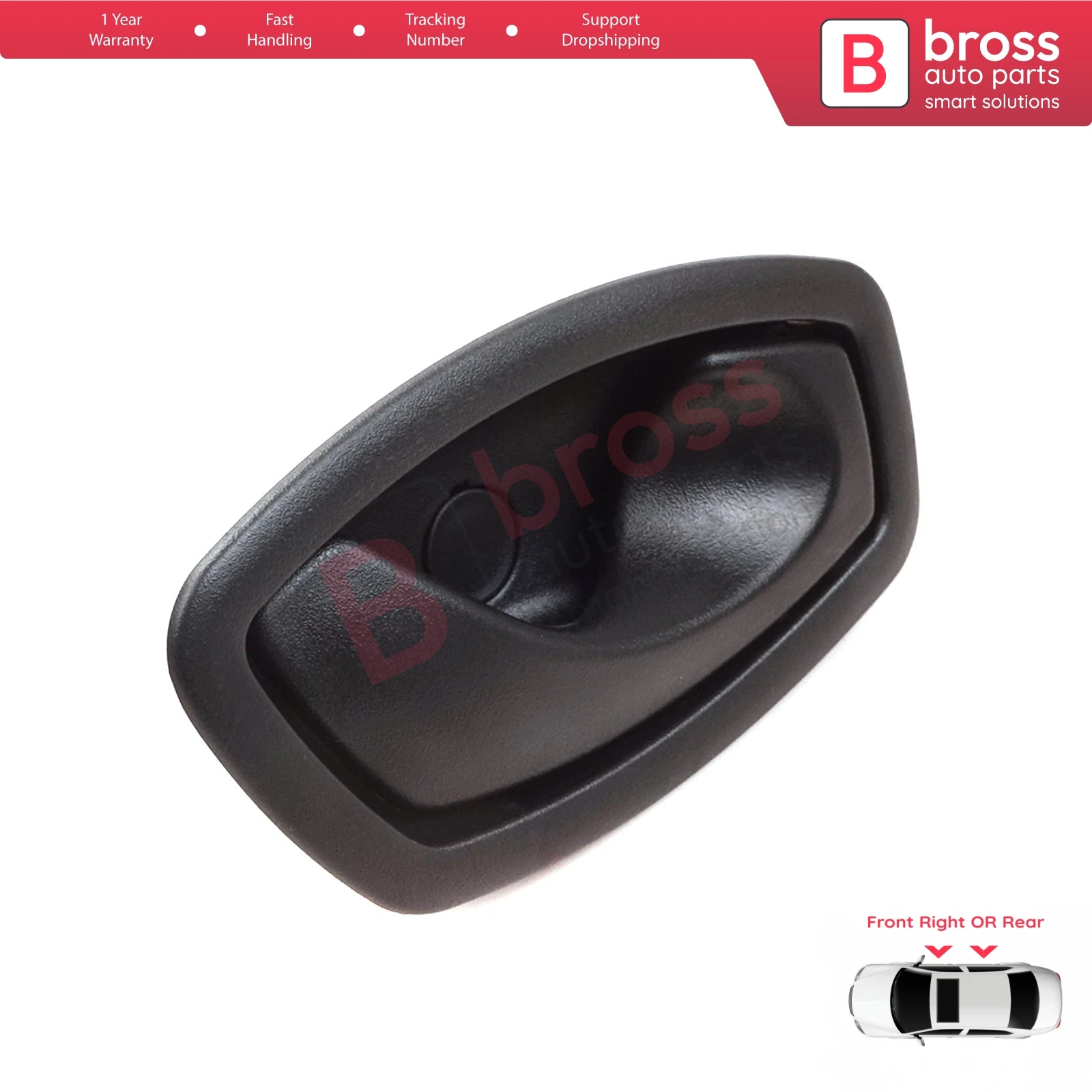 Bross Auto Parts BDP929 Interior Door Handle RIGHT 806710001R BLACK for Renault Fluence Megane MK3 Clio MK4 Captur Free Shipment