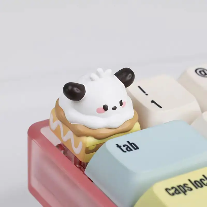 Creatieve Leuke Keycap Hello Kitty Sanrio Cake Esc Key Cap Enkele Hars Cartoon Mechanische Toetsenbord Keycap Gift
