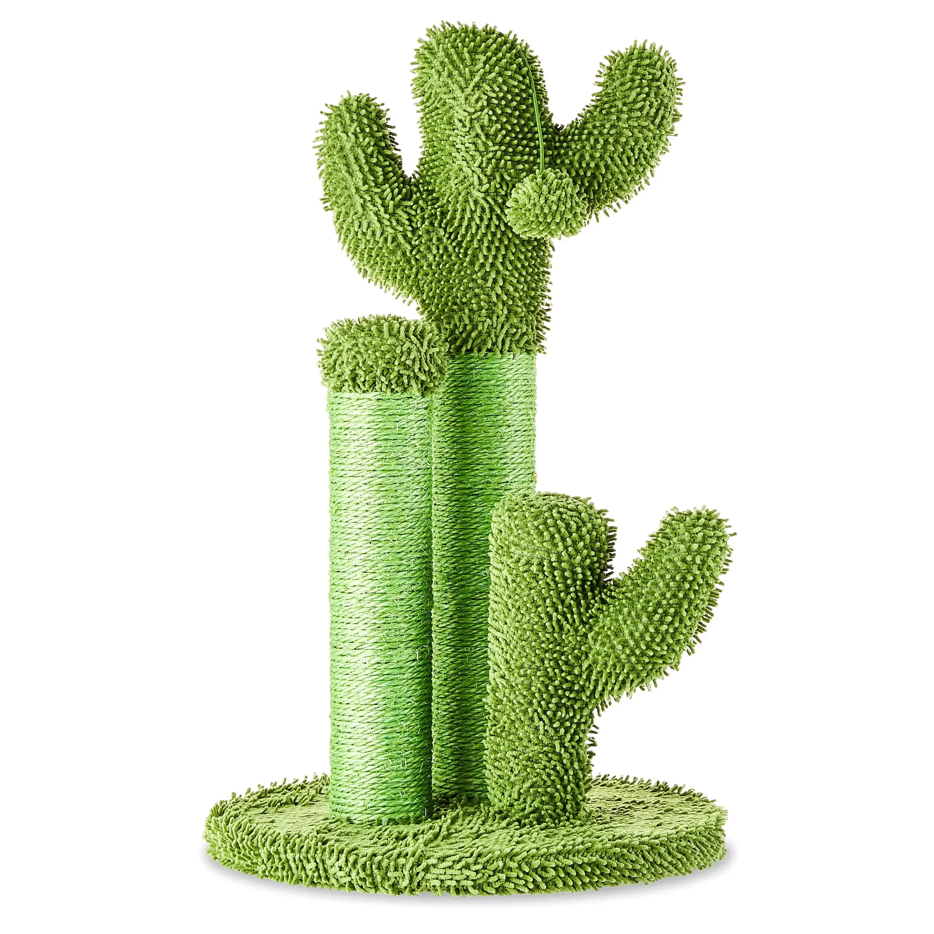 

Cactus Cat Scractching Post with Toy Ball,Green