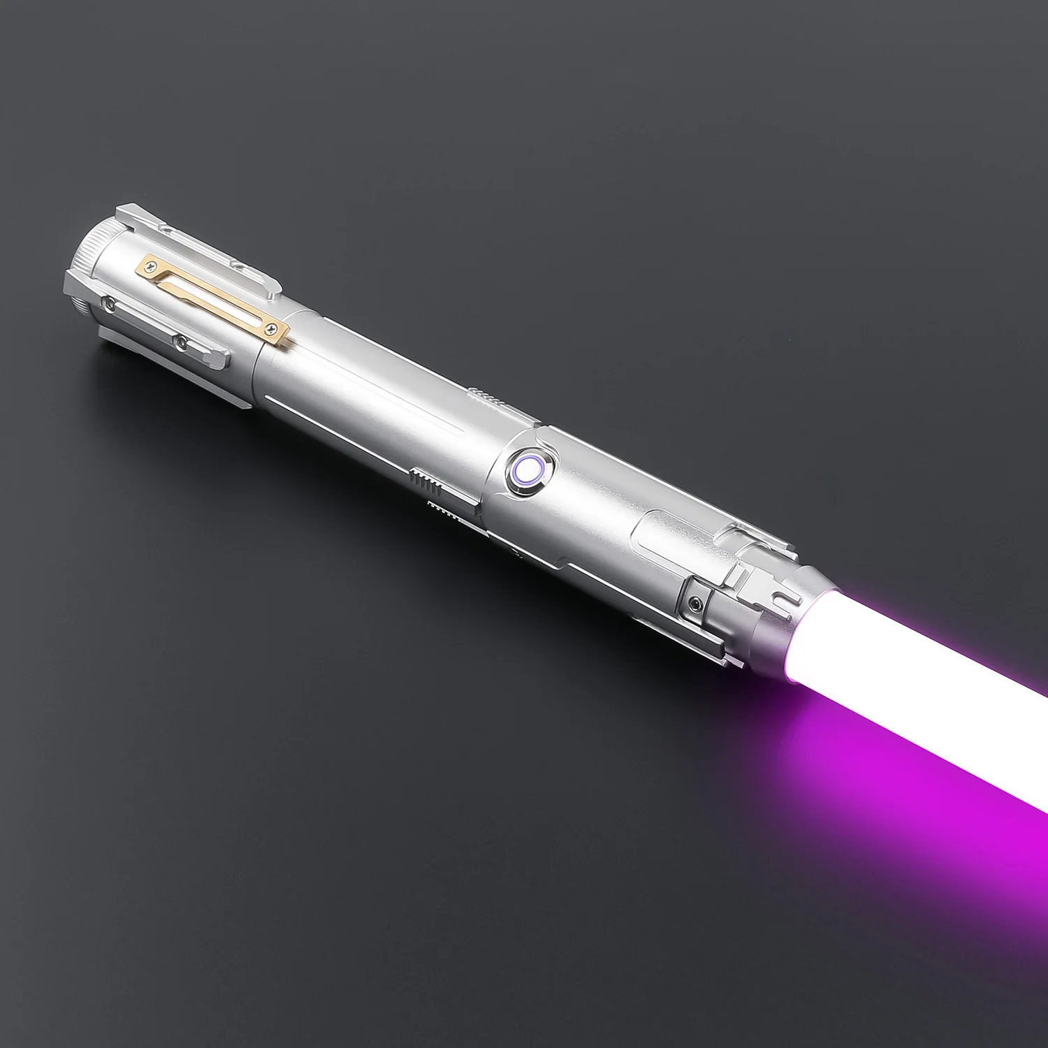 TXQSABER Miecz świetlny Ben Skywalker Ben Solo SE Sliver Metalowa rękojeść Dueling Miecz laserowy Gładka huśtawka Neopixel Jedi 12 kolorów Cosplay