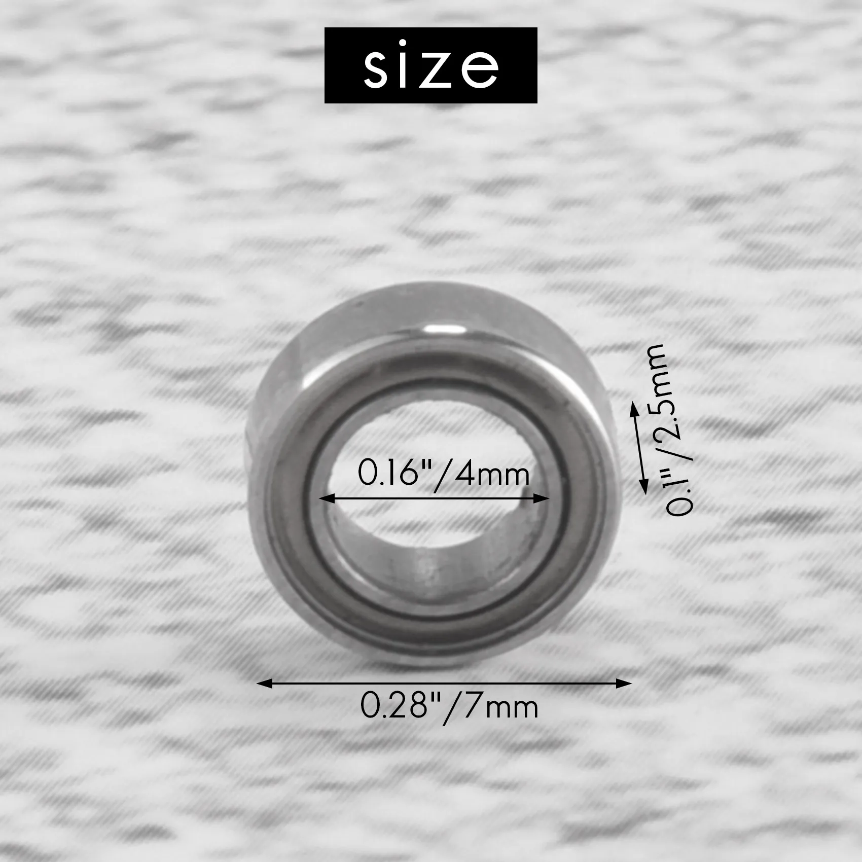 【اليوم فقط!】حزمة مكونة من 10 محامل كروية من الفولاذ المقاوم للصدأ SMR74ZZ ABEC-9 مقاس 4 × 7 × 2.5 مم محامل للهاتف المحمول عالية السرعة
