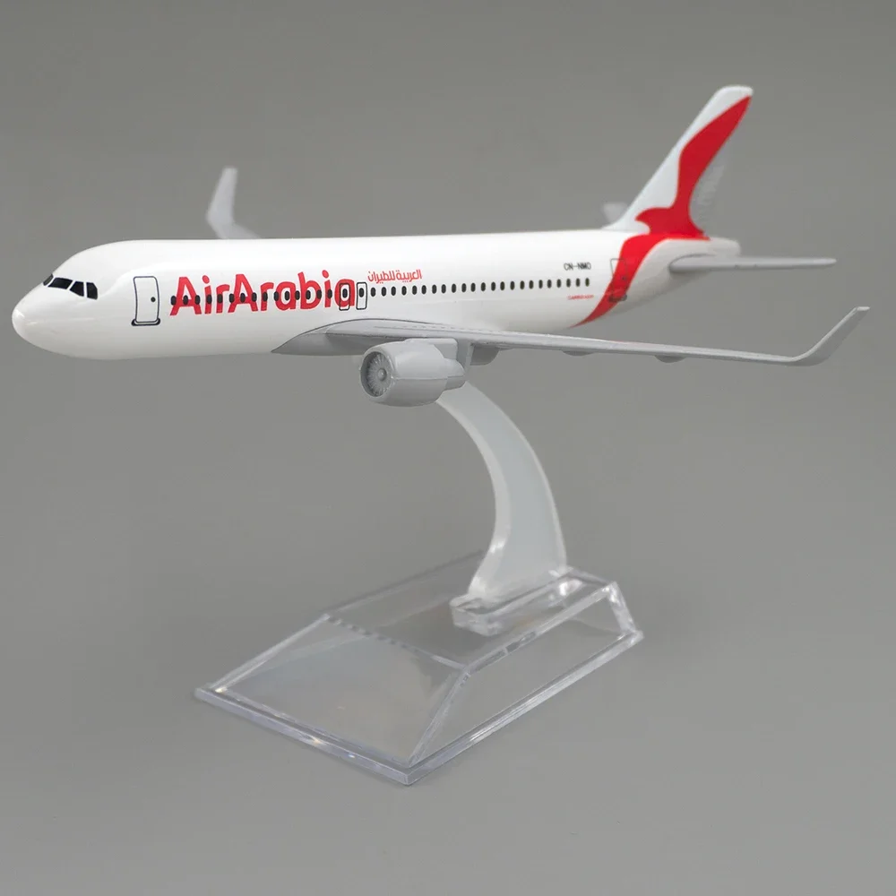 1/400 Scale Alloy Aircraft Airbus A320 Air Arabia 16cm Airplane Xmas Gift for Decoration Desk Collection