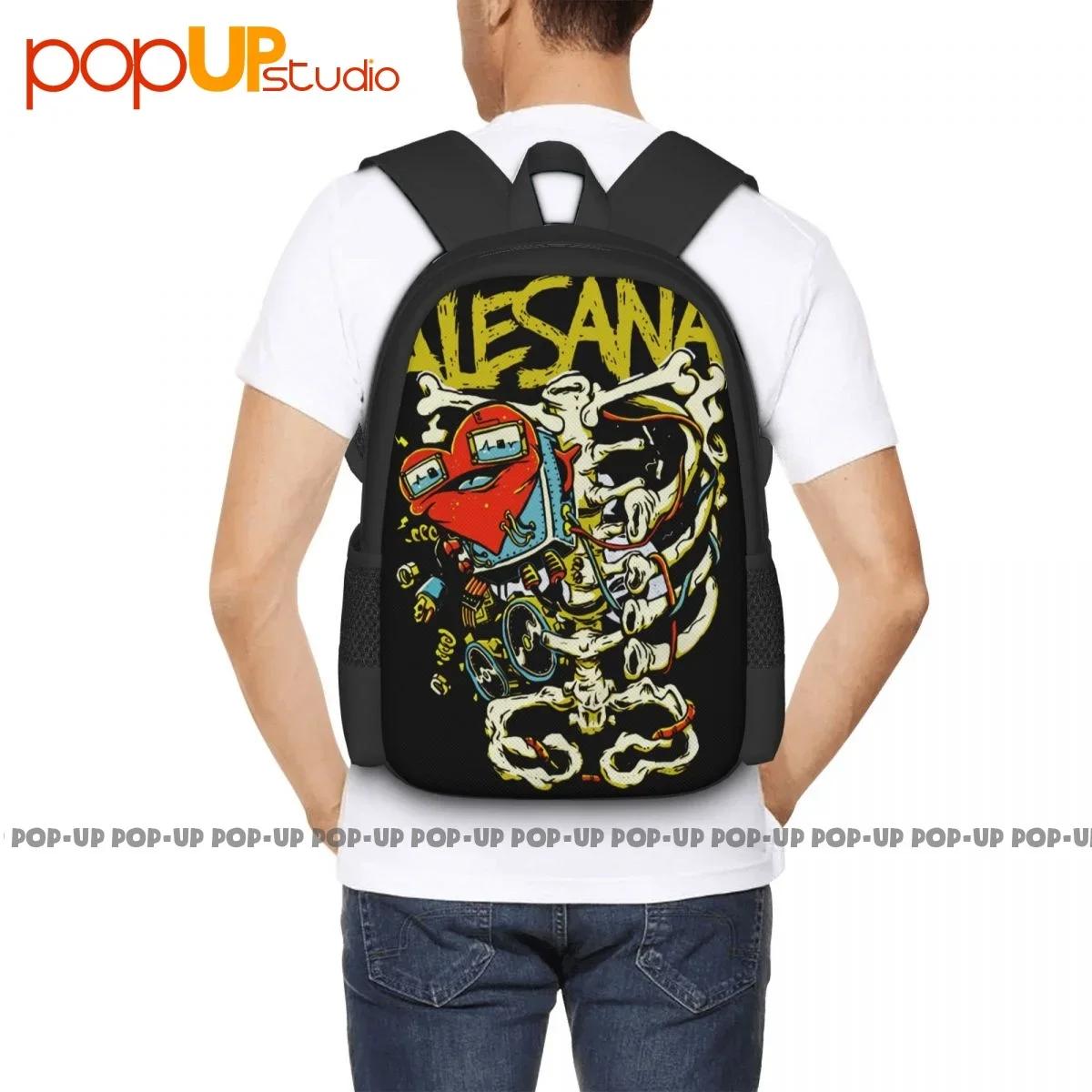 Alesana Post Hardcore Banda Mochila, Grande Capacidade Escola Formação Ginasta Bag, P-212