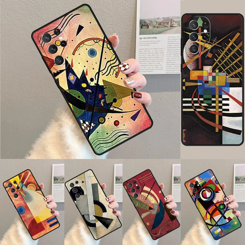 Wassily Kandinsky Abstract Artistic phone case Cover For Samsung Galaxy S24 Ultra S21 S22 S8 S9 S10E Note 10 Plus Note 20 FE S23