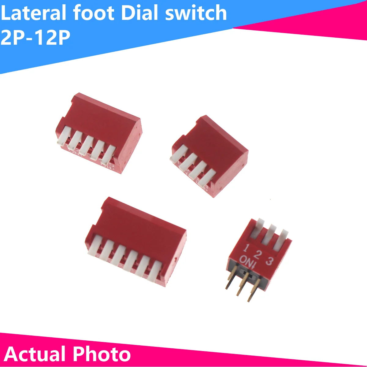 

5PCS Side switch DP-02 DP-03 DP-04 DP-05 DP-06 DP-08 DP-10 Bit DIP 2.54mm pitch, side dial, key type, in-line sliding type