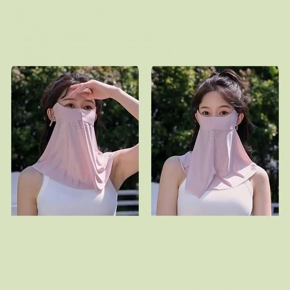 Double-layer Structure Face Guard Ultra-wide Coverage Face Guard with Elastic Strap for Cycling Double-layer Structure Upf 50