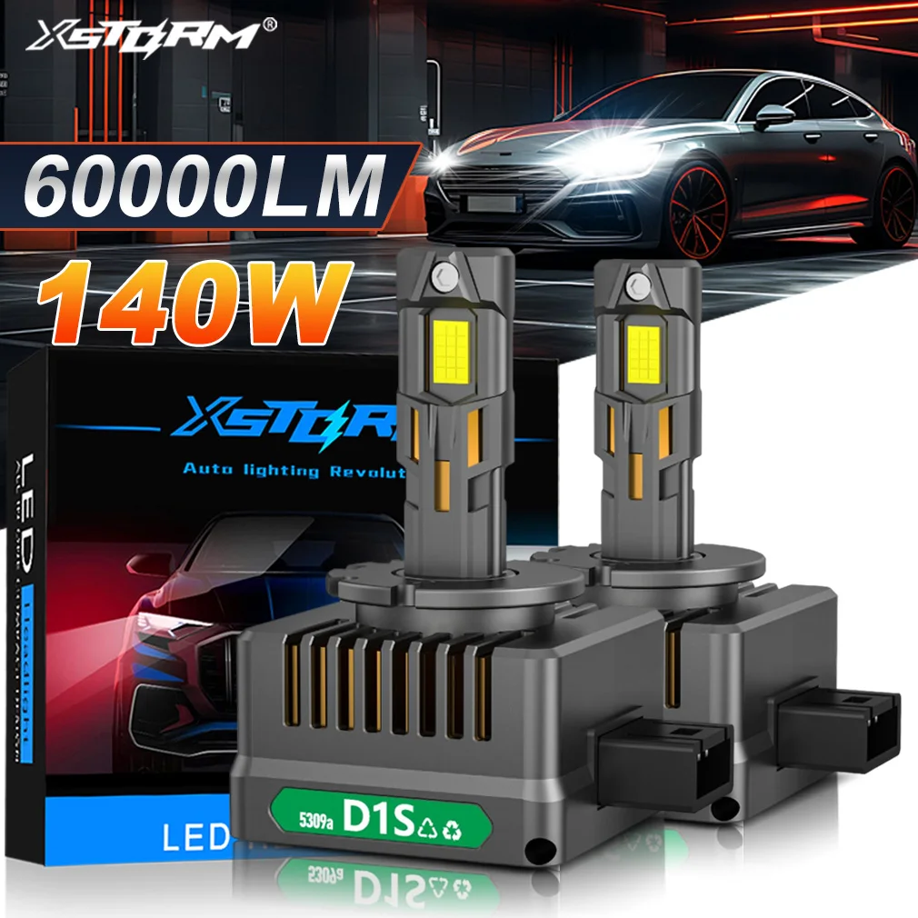 

XSTORM D2S LED Headlights Bulbs 60000LM 140W D1S D3S D4S D8S LED Lights Canbus Car High Low Beam Double Copper Tube Auto Lamps