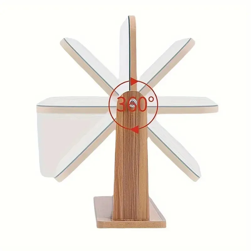 

Bedroom Makeup Mirror - Wooden Rotating Vanity Mirror for Skincare Routine | Decorative Desktop Mirror with Portable Stand