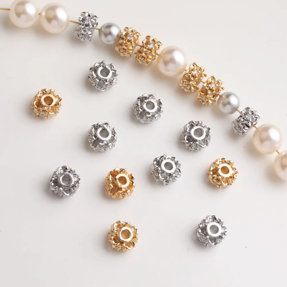 10PCS Dainty Brass Spacer Bead - Jewelry Making Equipment ulasan dan harga