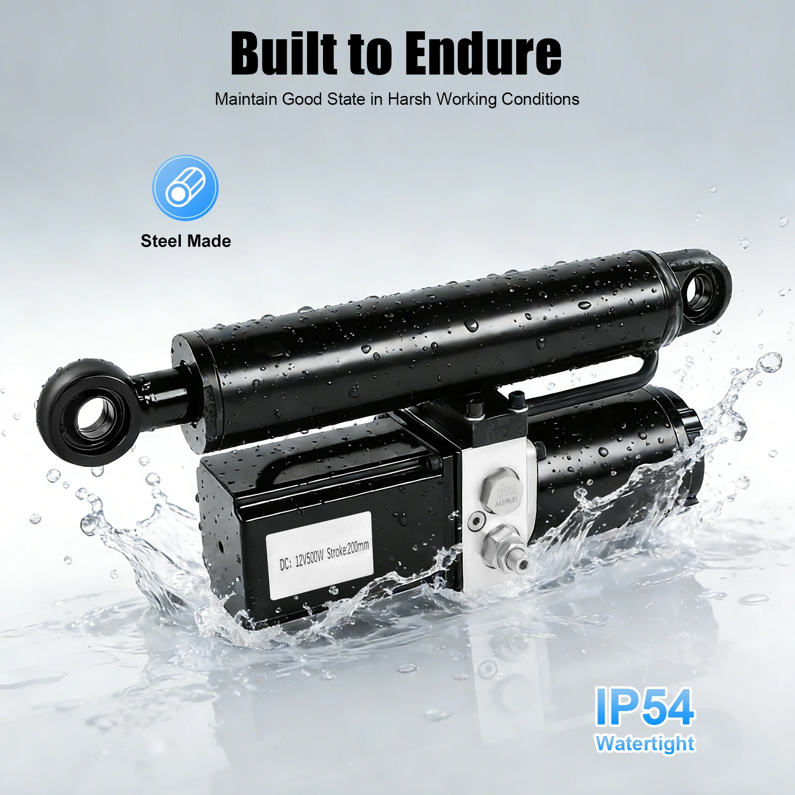 800W Electro-Hydraulic Actuator, 2850rpm Hydraulic Linear Actuator, 2T Thrust Industrial Hydraulic Linear Push Rod With Two-way Self-locking Function For Transportation, Lifting