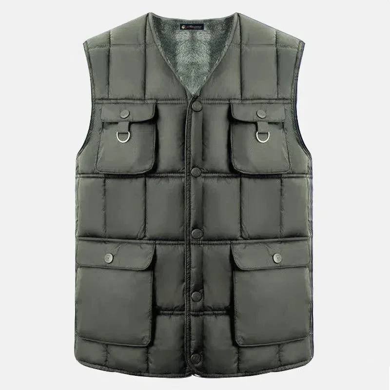 

Осень-зима с v-образным вырезом, однотонные карманы на пуговицах, мужская одежда без рукавов, кардиган, пальто, модные топы-бойфренды JJ858