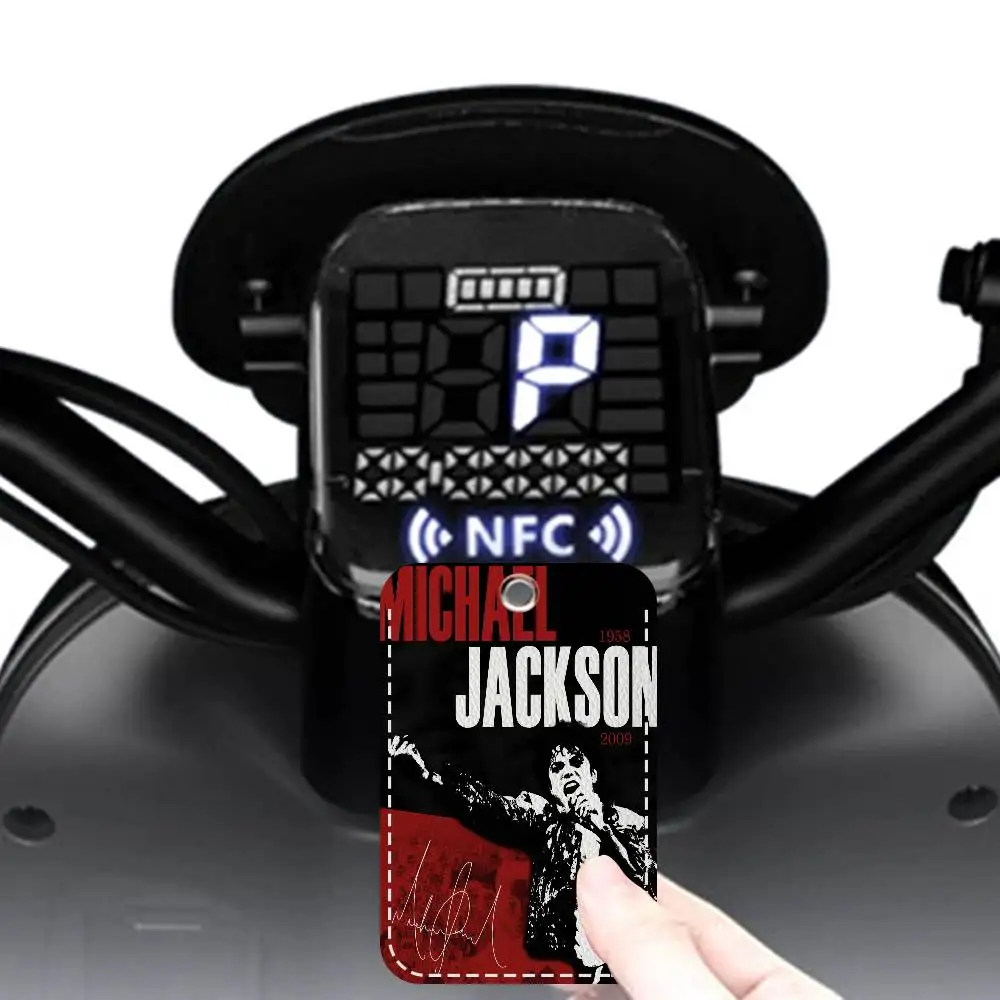 Singer M-Michael J-Jackson Holder Keychain With Keychain For Access Card Bus Pass & Card Credit ID Bank Card Protective Case