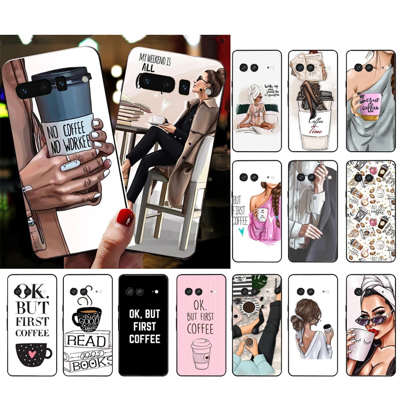 حافظة هاتف لهاتف جوجل بيكسل 10 9 برو XL 9A 8 7 6 Pro Pixel 8A 7A 6A Pixel 8 7 6 5 OK ولكن أول فتاة القهوة #5
