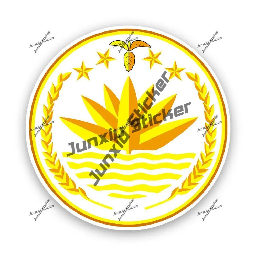 Bangladeshi Emblem Decal High-Quality Vinyl Car Stickers Coat of Arms of Bangladesh National Flag Shield Sticker Scratch-Proof