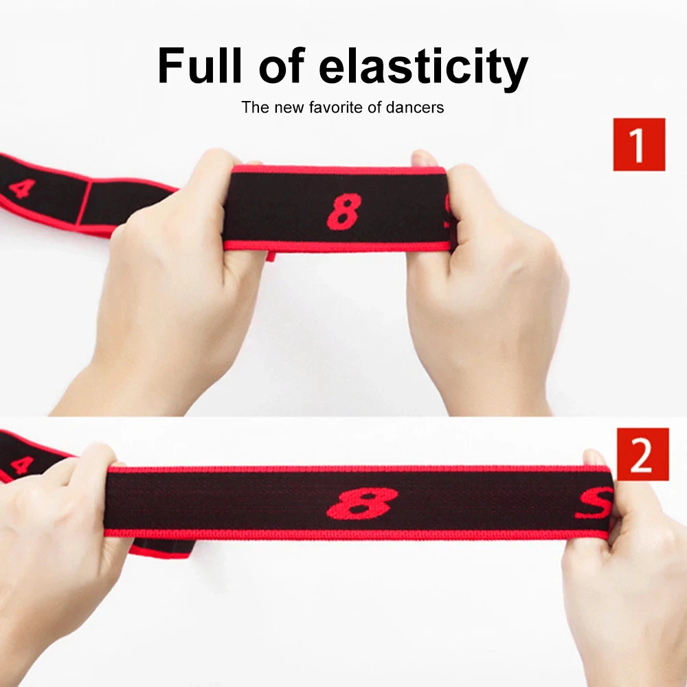 8/10 Abschnitte Tanz Widerstand Band Yoga Stretching Pilates Fitness Digitale Elastizität Elastische Stretch Training Spannung Gürtel – Detail 5