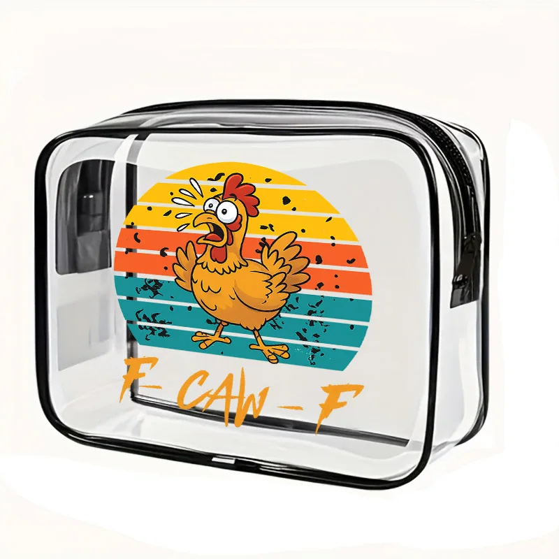 2026 جديد F-CAW-F الدجاج Harajuku الحيوان المرأة حقيبة مستحضرات تجميل PVC وحقيبة مستحضرات التجميل البلاستيكية المألوف الراقية وعالية الجودة #4