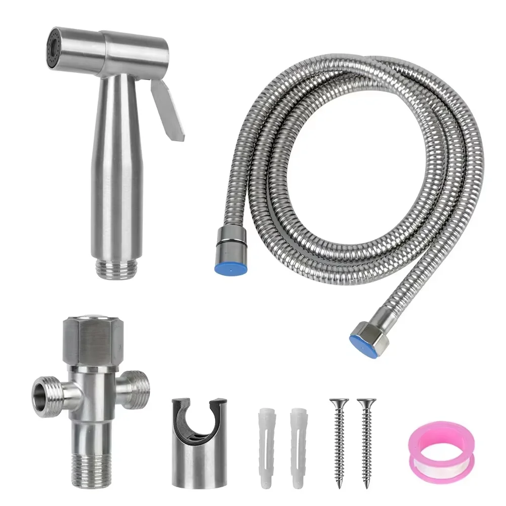 Hand-Bidet-Sprühset aus Edelstahl für das Badezimmer, Handbrause mit Selbstreinigungsfunktion