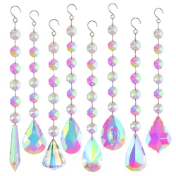 1PCs Crystal Suncatcher AB Color Rainbow Chaser Curtain Pendant Sun Catcher Glass Prism Outdoor Window Home Garden Decor 2023