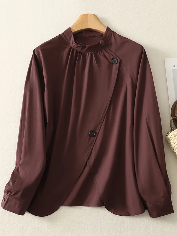 

Повседневный женский топ с асимметричным разрезным дизайном Long Sve irt, большой размер, новый китайский Sle Faionable Zen S...