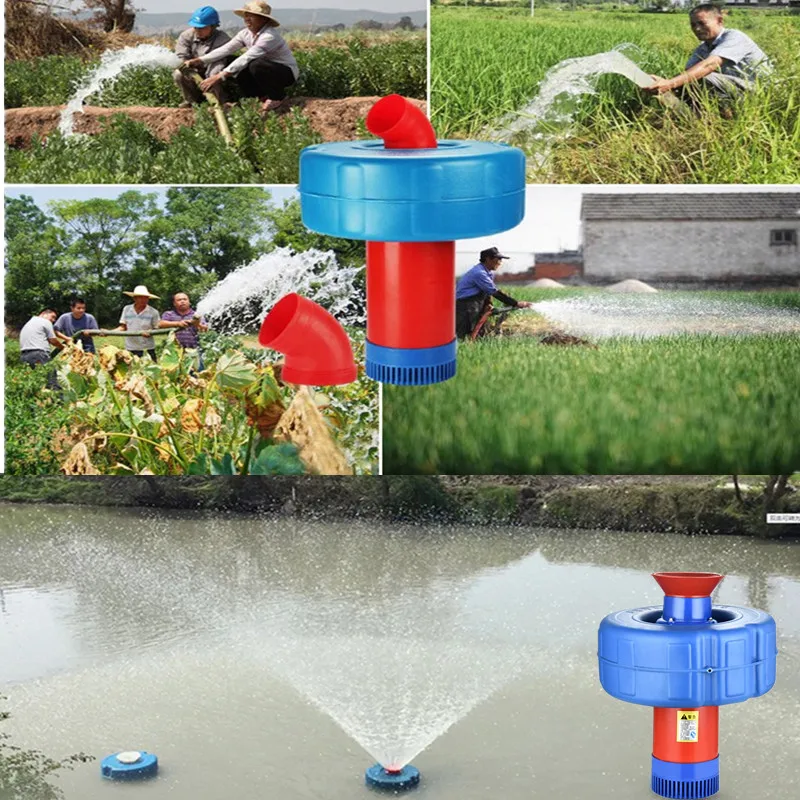 DC 48 V 370 W ed Aerator for Farm Lake Aquaculture hine Fish Pond Aerators Floating Fountain Water Aerator