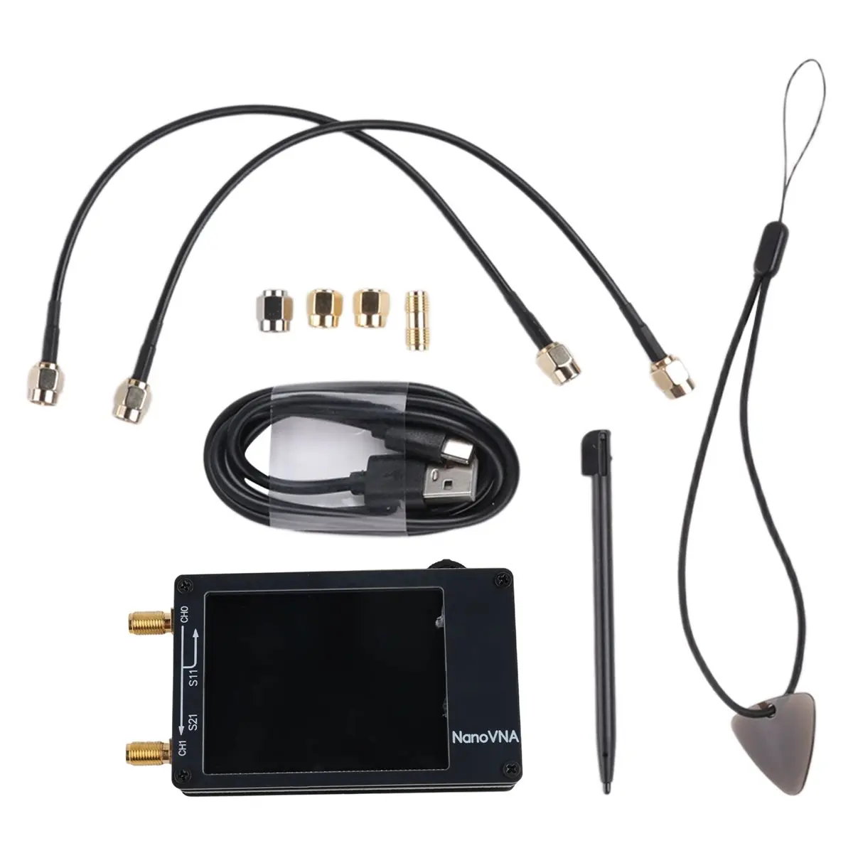 Compatible Upgraded Version NanoVNA-H Vector Network Antenna Analyzer 10KHz-1.5GHz MF HF VHF UHF with SD Card Slot