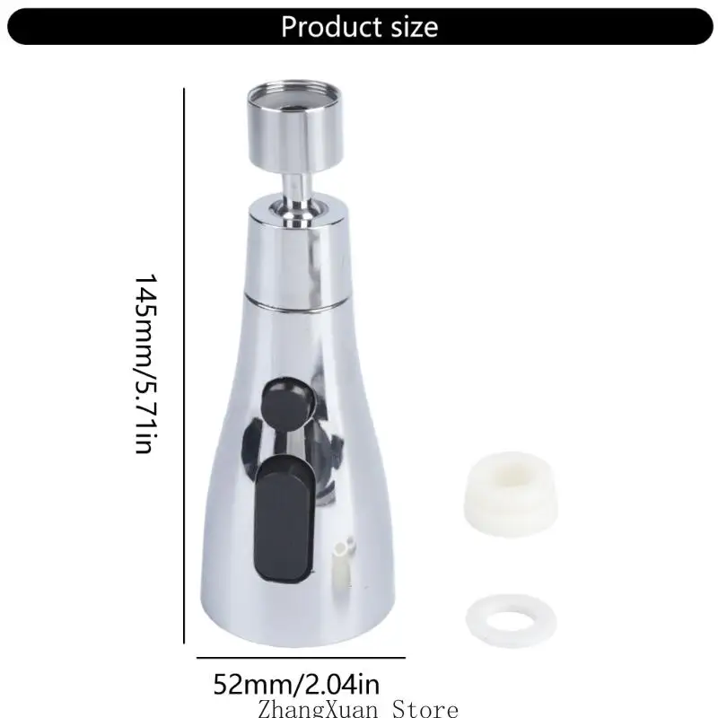 Flexibler Filter-Wasserhahnaufsatz für Küchen- und Badezimmerhahnverlängerung 3XUF – Detail 6